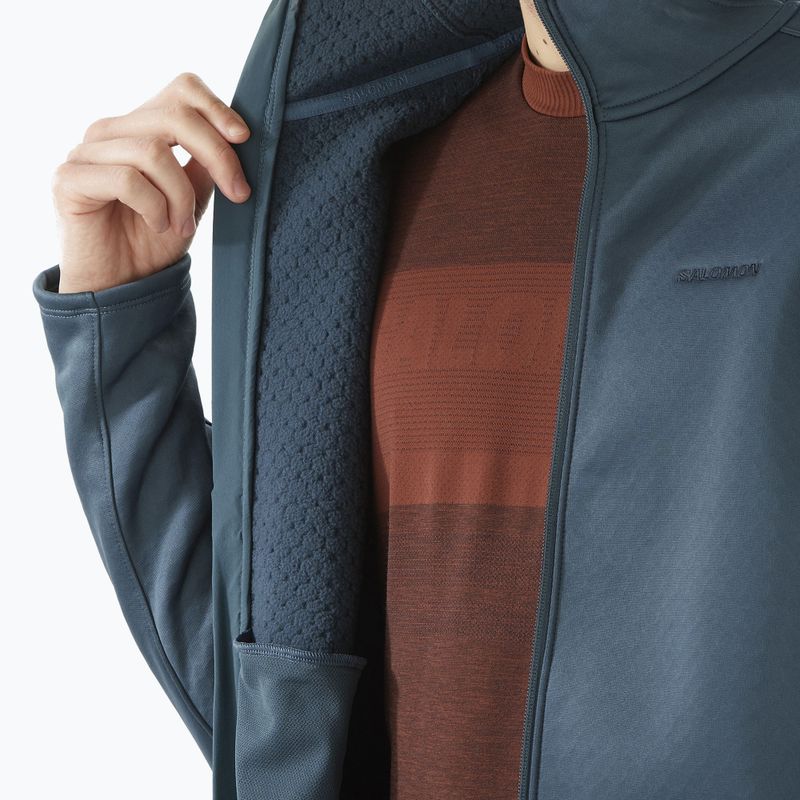 Pánska trekingová mikina Salomon Essential Midwarm Fz midnight navy 5
