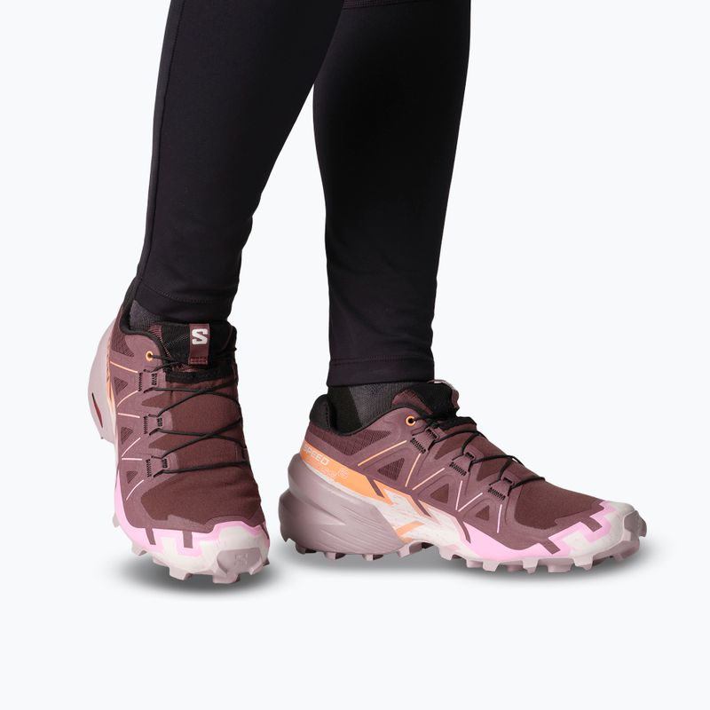Dámske bežecké topánky Salomon Speedcross 6 catawba grape/papaya/deauville mauve 14