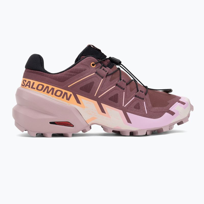 Dámske bežecké topánky Salomon Speedcross 6 catawba grape/papaya/deauville mauve 2
