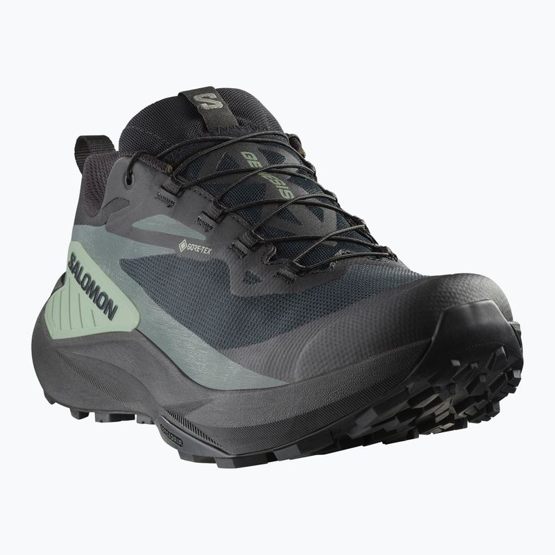 Pánske bežecké topánky Salomon Genesis GTX black/agave green/urban chic 8