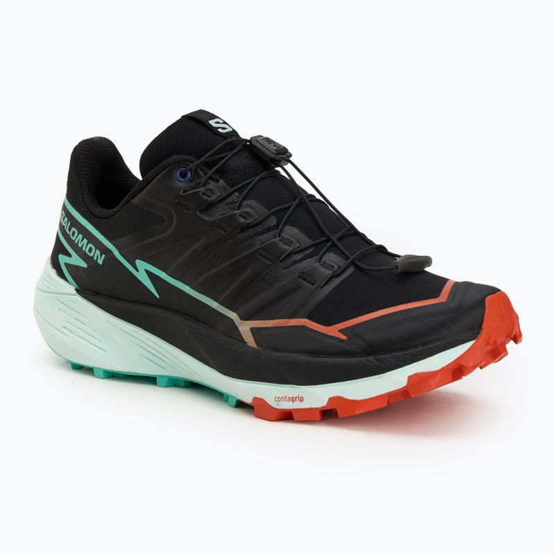 Dámske bežecké topánky Salomon Thundercross black/cherry paradajka/electric green