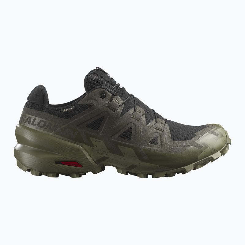 Pánske bežecké topánky Salomon Speedcross 6 GTX black/peat/deep lichen green 2