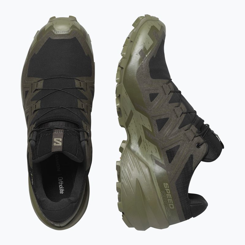 Pánske bežecké topánky Salomon Speedcross 6 GTX black/peat/deep lichen green 6