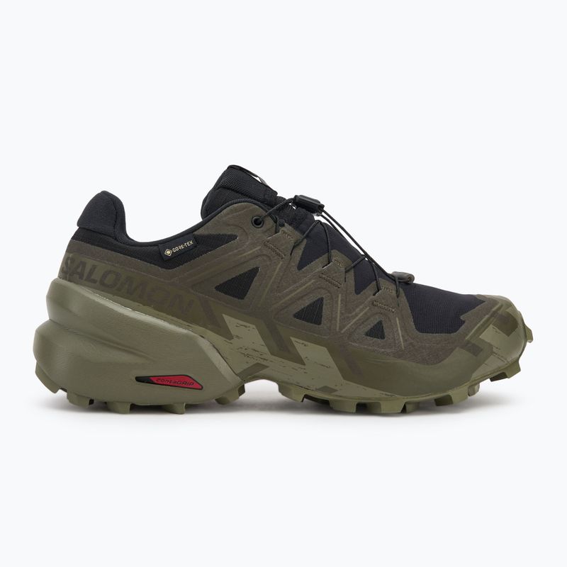 Pánske bežecké topánky Salomon Speedcross 6 GTX black/peat/deep lichen green 2