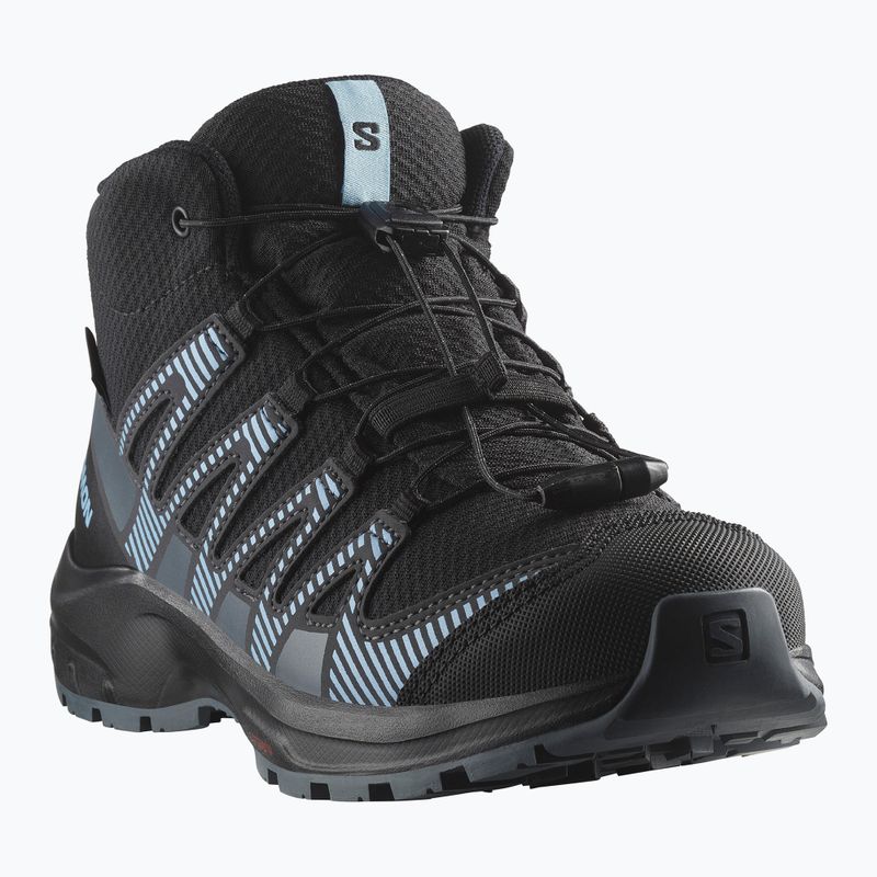 Detské trekové topánky Salomon XA PRO V8 Mid WP black/neptune/alaskan blue 8