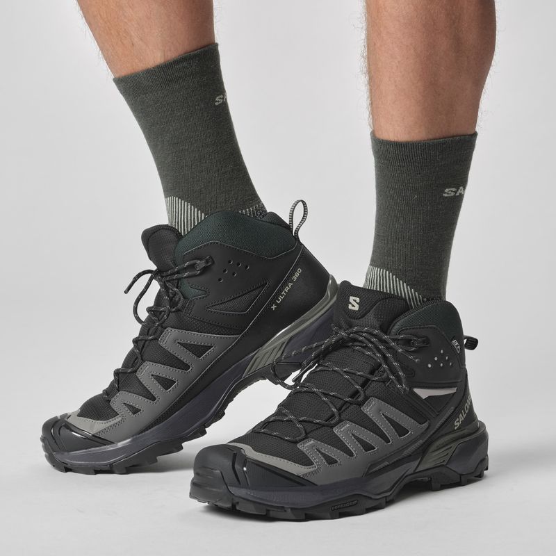 Salomon X Ultra Access Crew 2 páry gothic olive/grisaille ponožiek 5