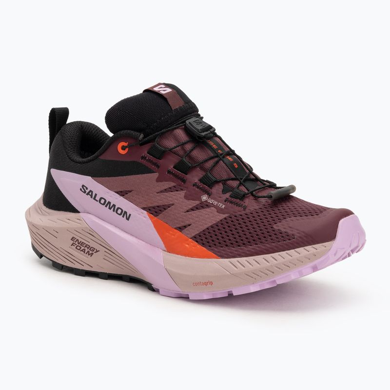 Salomon Sense Ride 5 GTX dámska bežecká obuv catawba grape/orchid bouquet/cherry tomato