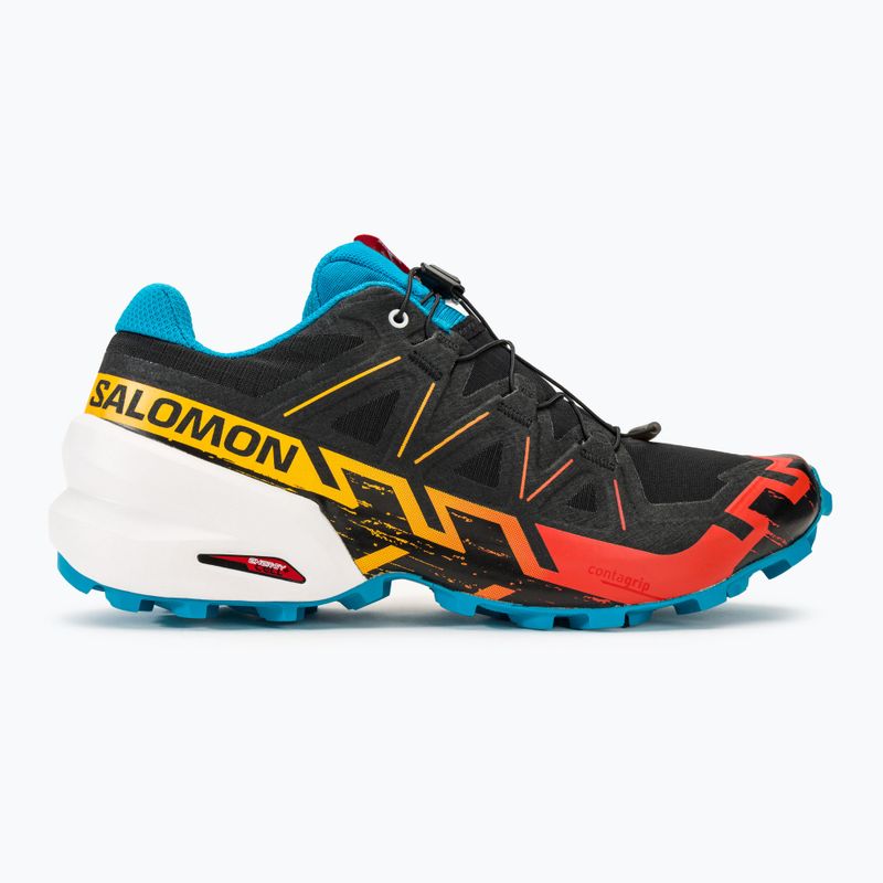 Pánska bežecká obuv Salomon Speedcross 6 black/white/transcend blue  2