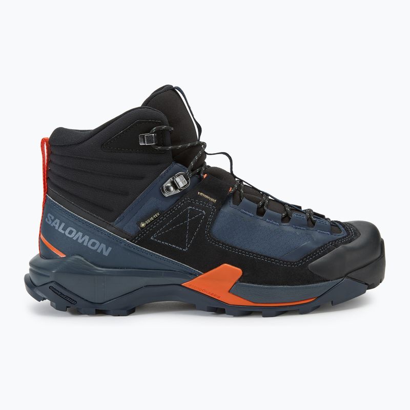 Pánske trekové topánky Salomon X Ultra Alpine MID GTX blue nightsts/black/red orange 2