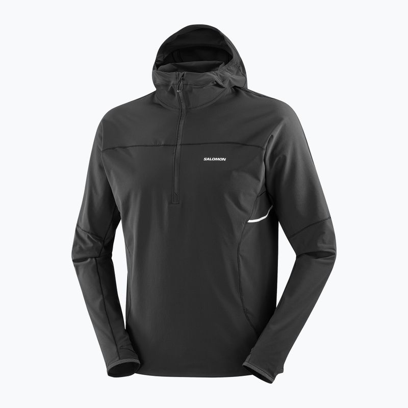 Pánska bežecká mikina Salomon Sense Aero Hybrid Half Zip Hooded deep black 7