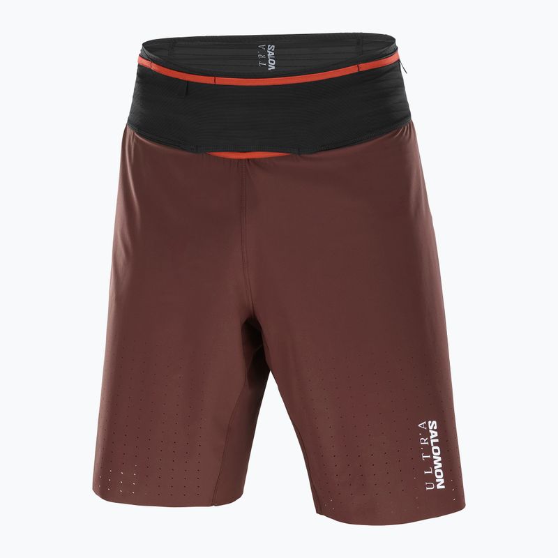 Pánske bežecké šortky Salomon S/Lab Ultra 2IN1 decadent chocolate 6