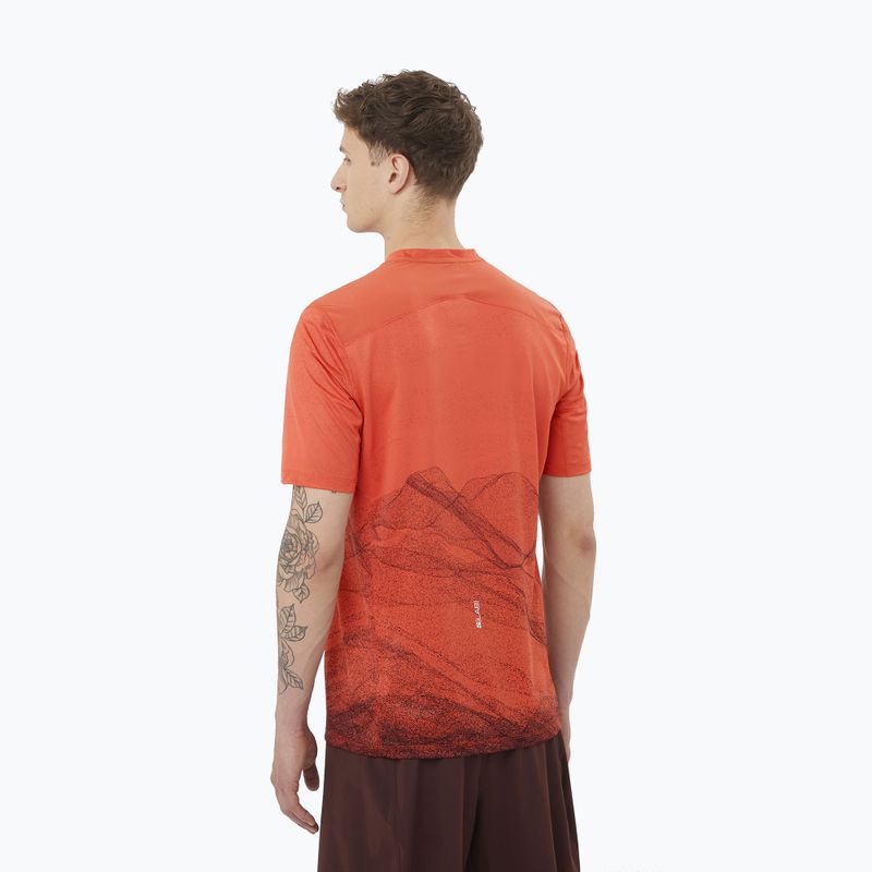 Pánske bežecké tričko Salomon S/Lab Ultra Tee Aop burnt sienna 2