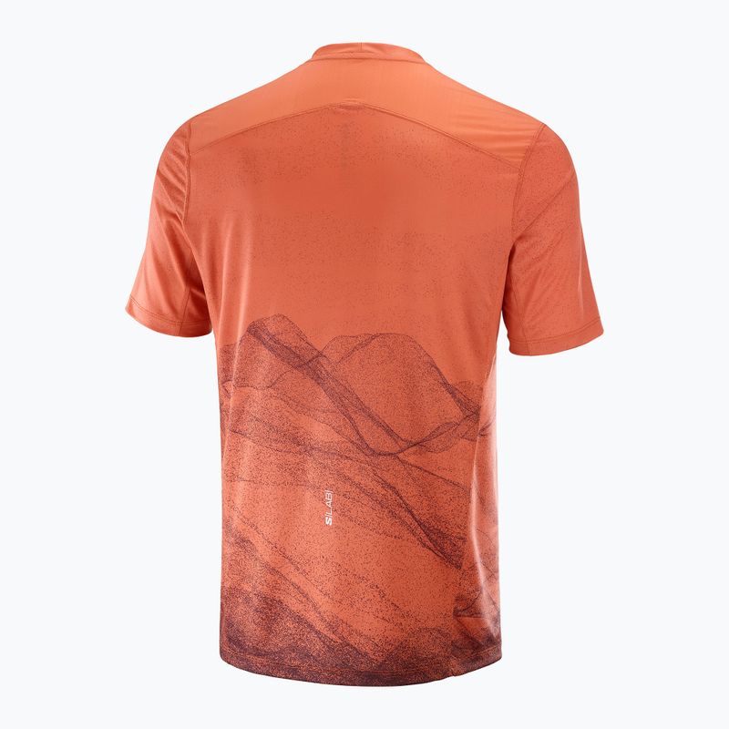 Pánske bežecké tričko Salomon S/Lab Ultra Tee Aop burnt sienna 5
