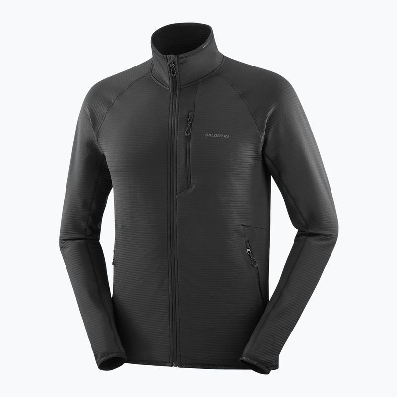 Pánska trekingová mikina Salomon Lightwarm Full Zip deep black 7