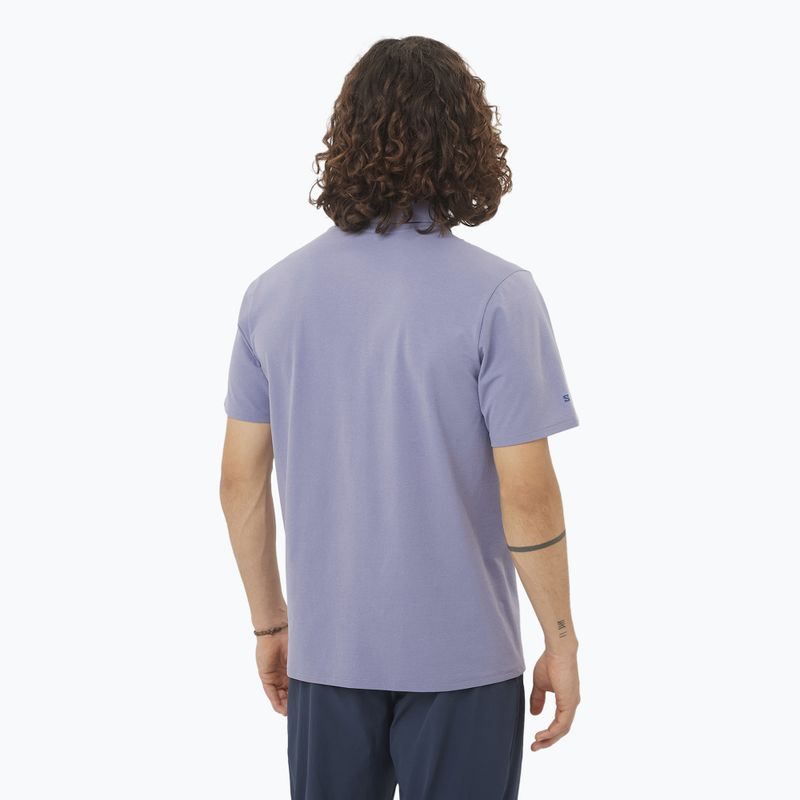 Pánske polo tričko Salomon Trackline Polo blue granite 2