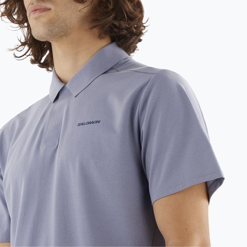 Pánske polo tričko Salomon Trackline Polo blue granite 3