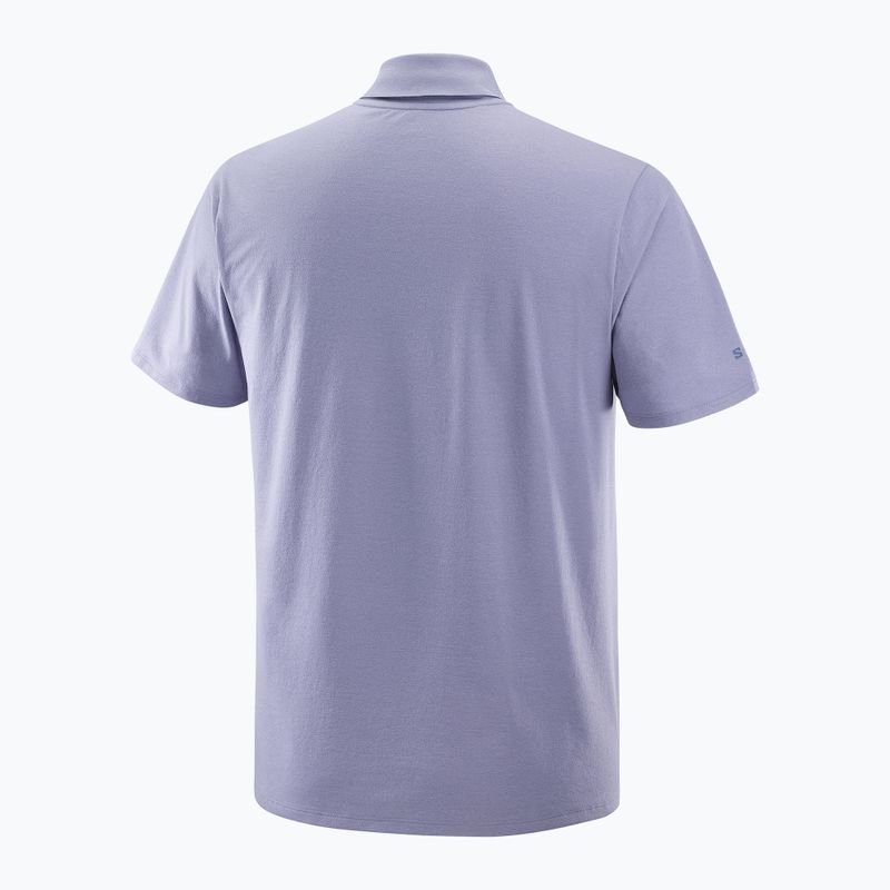 Pánske polo tričko Salomon Trackline Polo blue granite 8