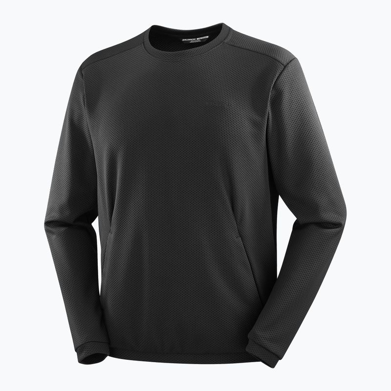 Pánska trekingová mikina Salomon Motomesh Crewneck deep black 8