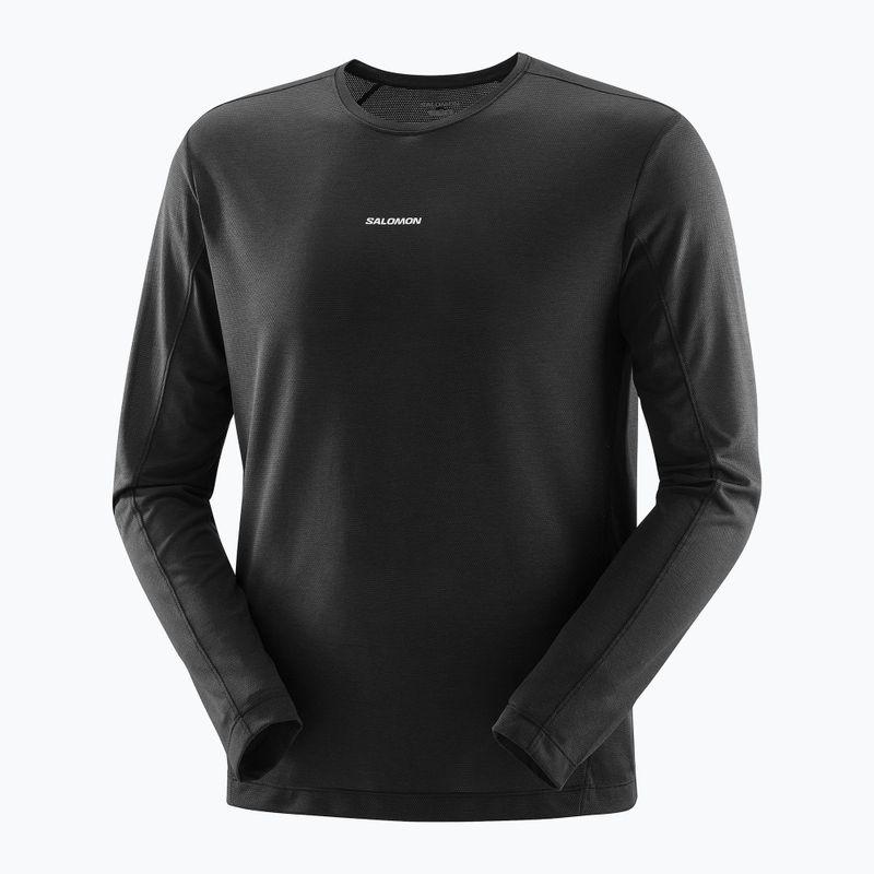 Pánske bežecké tričko s dlhým rukávom Salomon SHAKEout Core deep black 4