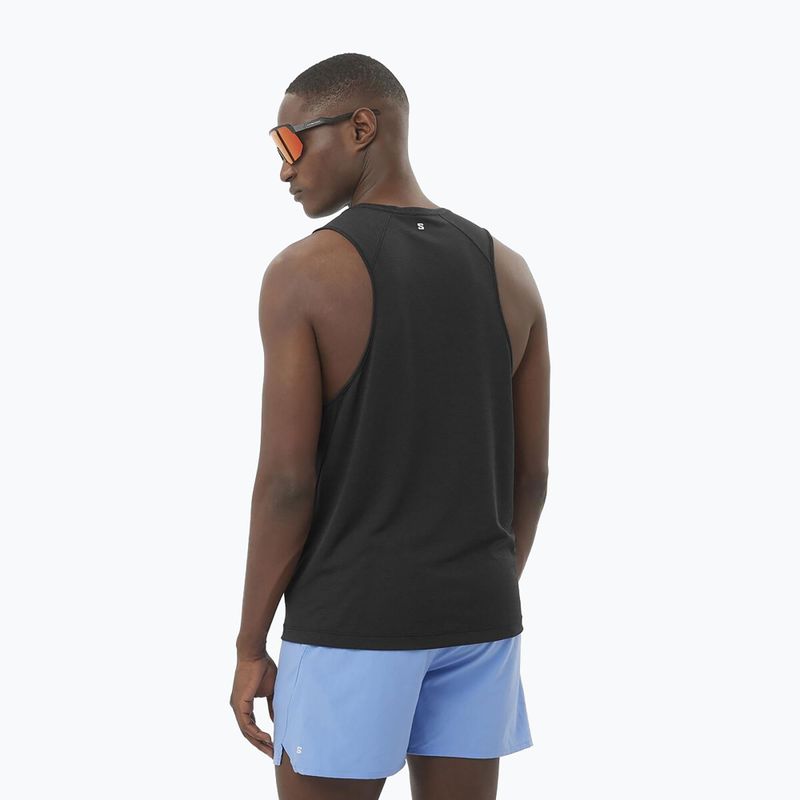 Pánske bežecké tielko Salomon Shakeout Core Tank deep black 2