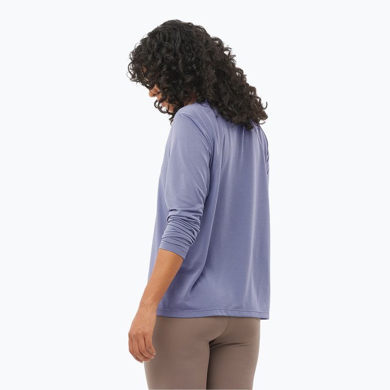Dámske bežecké tričko s dlhým rukávom Salomon SHAKEout Core blue granite 2