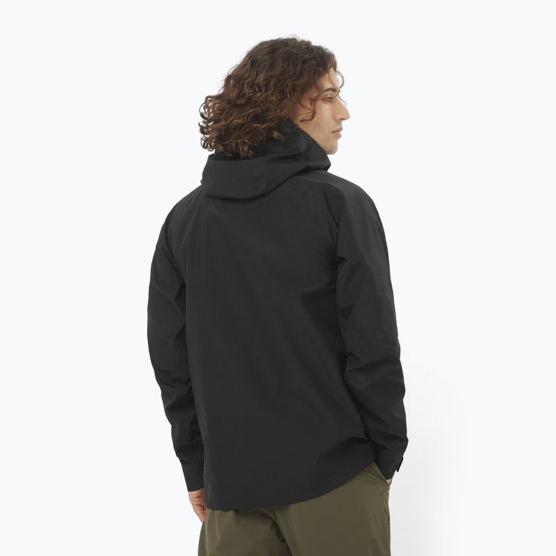 Pánska softshellová bunda Salomon Outline 3l GTX deep black 2