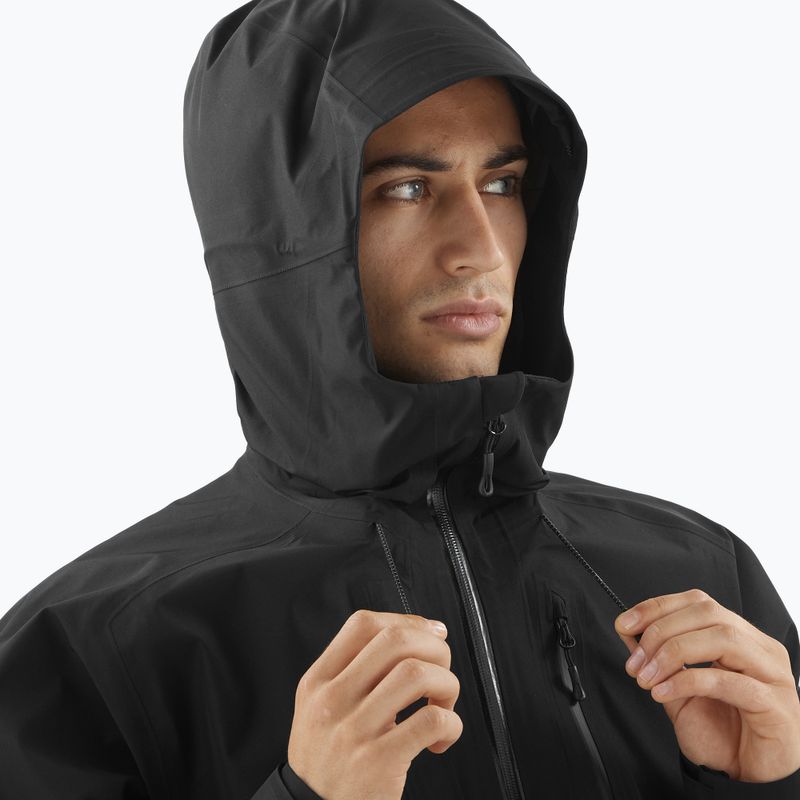 Pánska softshellová bunda Salomon Outline 3l GTX deep black 3