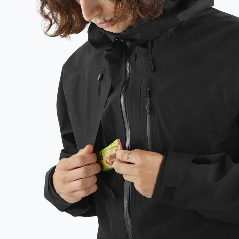 Pánska softshellová bunda Salomon Outline 3l GTX deep black 6