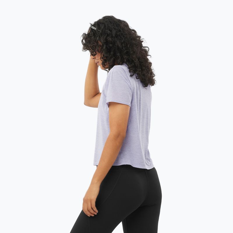 Dámske bežecké tričko Salomon SHAKEout Air Crop SS Tee cosmic sky 2