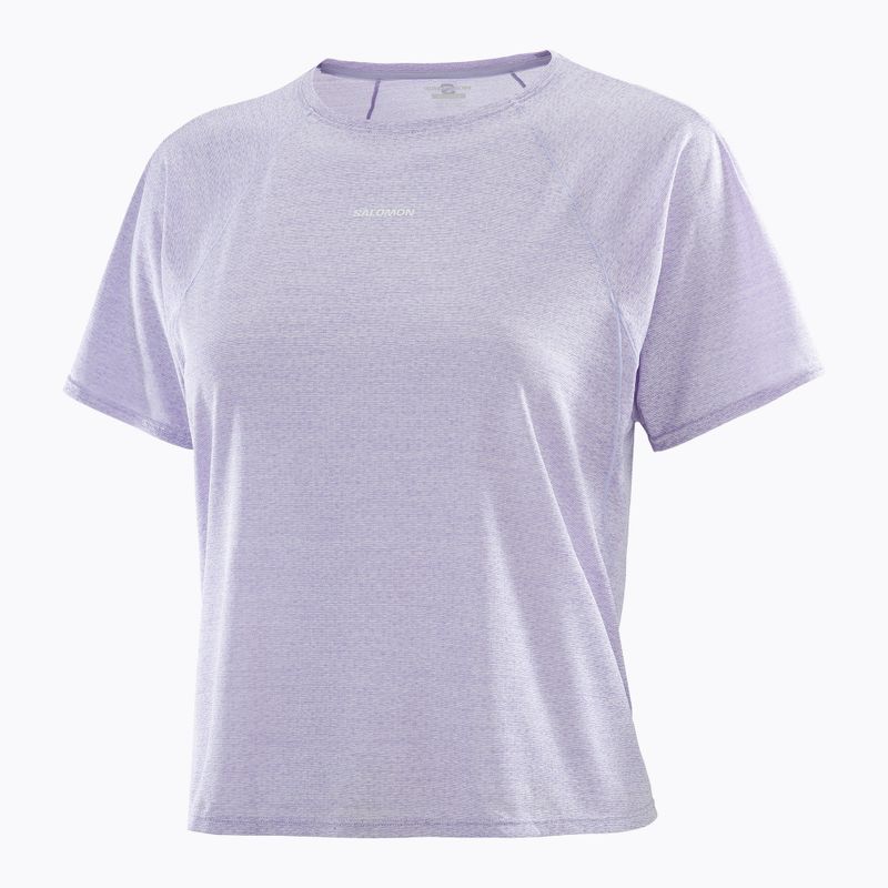 Dámske bežecké tričko Salomon SHAKEout Air Crop SS Tee cosmic sky 3