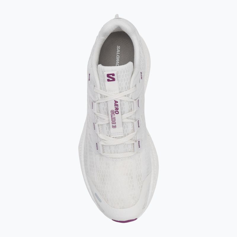 Pánske bežecké topánky Salomon Aero Glide 3 white/white/willowherb 5