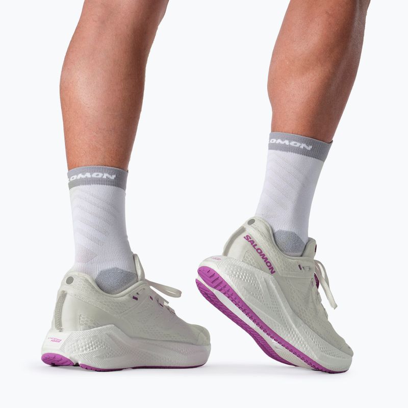 Pánske bežecké topánky Salomon Aero Glide 3 white/white/willowherb 5