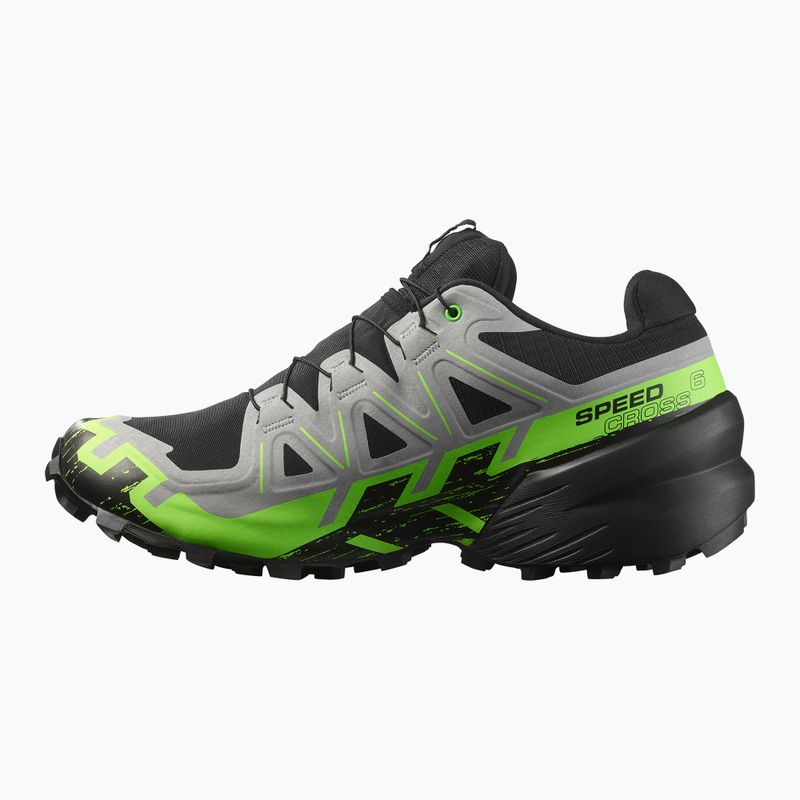 Pánske bežecké topánky Salomon Speedcross 6 GTX black/alloy/green gecko 3