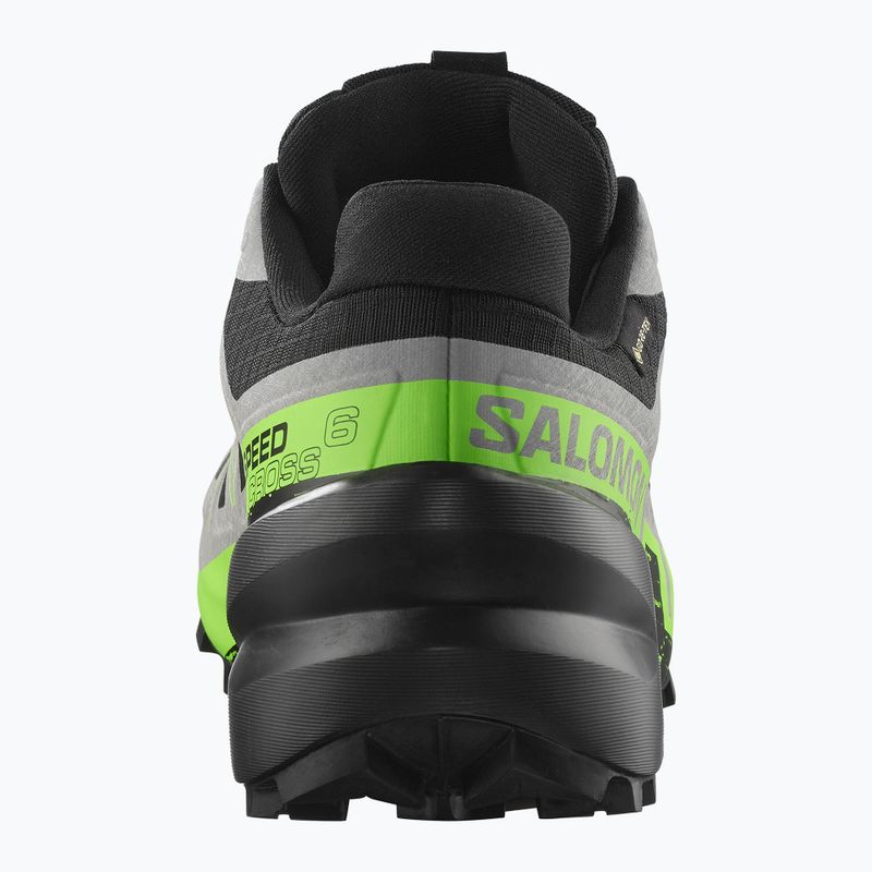 Pánske bežecké topánky Salomon Speedcross 6 GTX black/alloy/green gecko 5