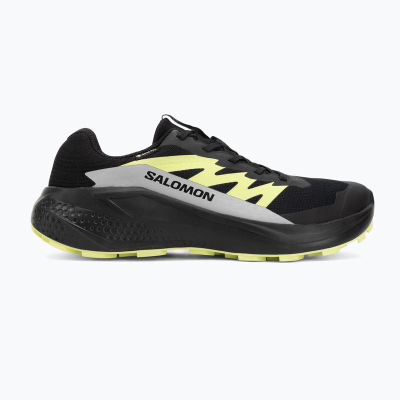 Buty do biegania meskie Salomon Alphaglide GTX black/alloy/sharp green 2
