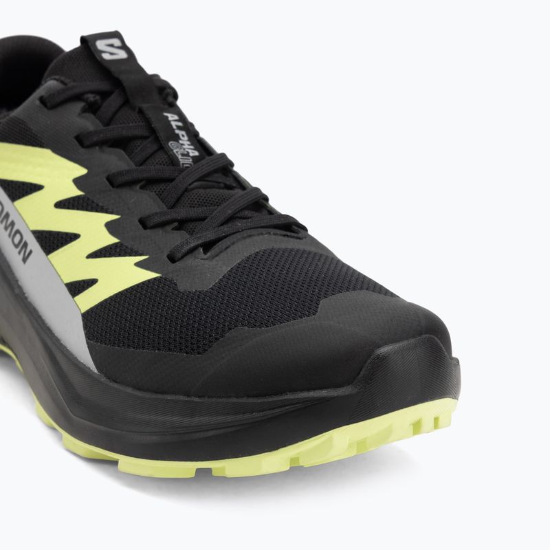 Buty do biegania meskie Salomon Alphaglide GTX black/alloy/sharp green 7