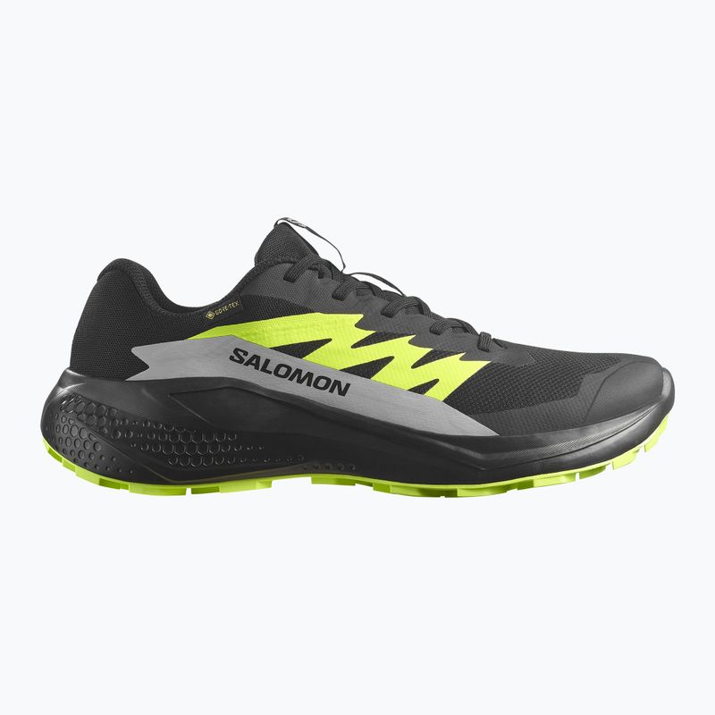 Buty do biegania meskie Salomon Alphaglide GTX black/alloy/sharp green