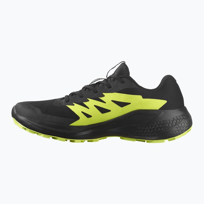 Buty do biegania meskie Salomon Alphaglide GTX black/alloy/sharp green 2