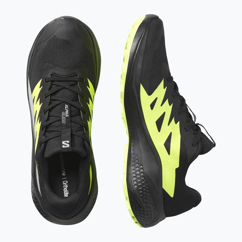 Buty do biegania meskie Salomon Alphaglide GTX black/alloy/sharp green 5