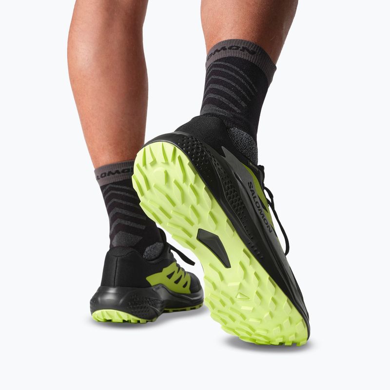 Buty do biegania meskie Salomon Alphaglide GTX black/alloy/sharp green 7