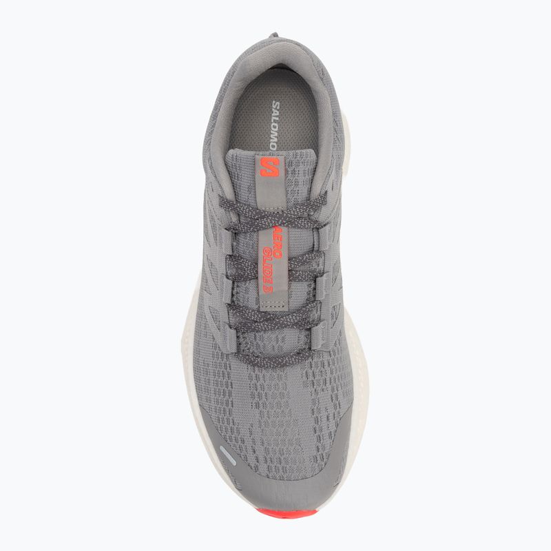 Pánske bežecké topánky Salomon Aero Glide 3 alloy/vanilla ice/neon flame 5