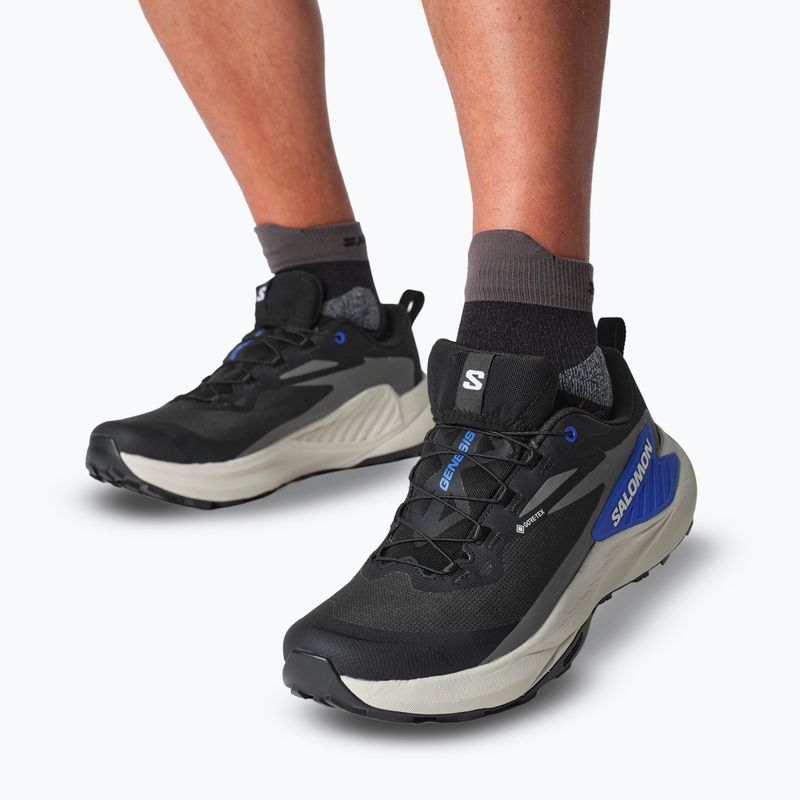 Pánske bežecké topánky Salomon Genesis GTX black/lunar rock/french blue 14