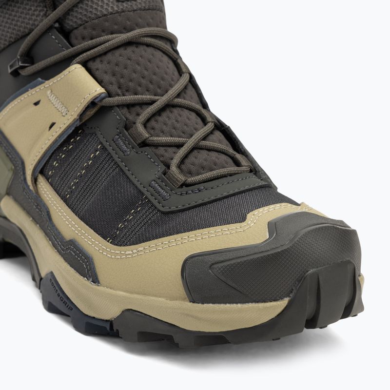 Pánske trekové topánky Salomon X Ultra 5 MID GTX peat / gray green / blue nights 7