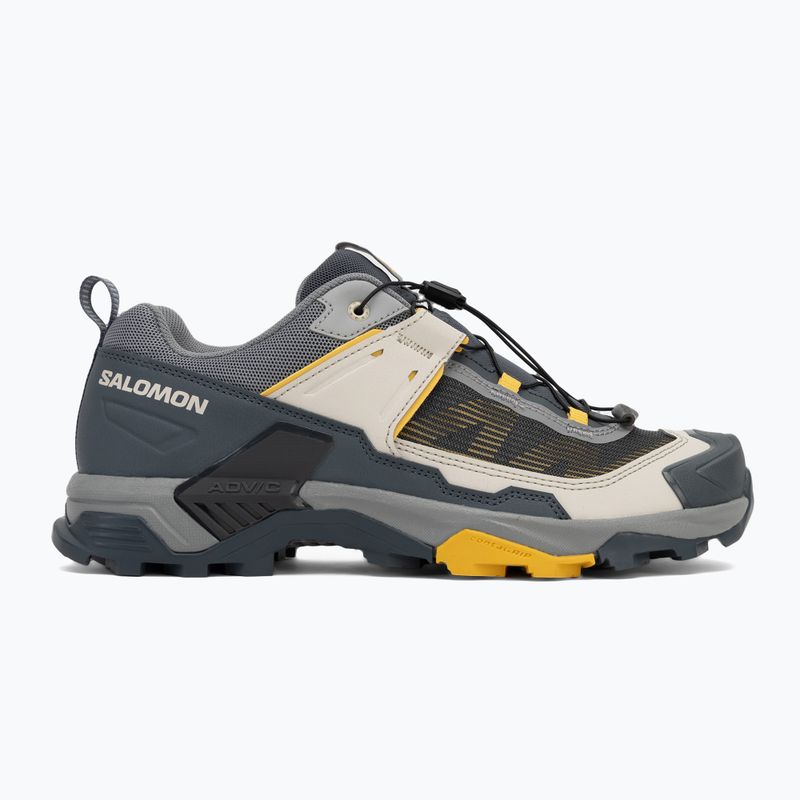 Pánska treková obuv Salomon X Ultra 5 monument / turbul / spicy mustard 2