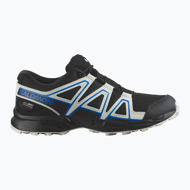Detské bežecké topánky Salomon Speedcross Waterproof black/vanilla ice/french blue 8