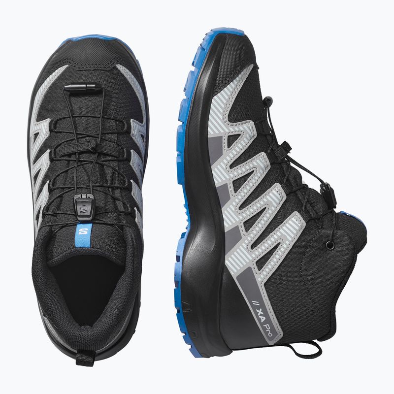 Detské turistické topánky Salomon XA PRO V8 MID WP black/monument /french blue 13