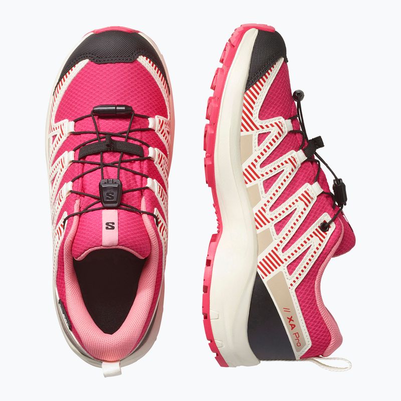 Detské turistické topánky Salomon XA PRO V8 WP rouger/vanila/flamino pink 13