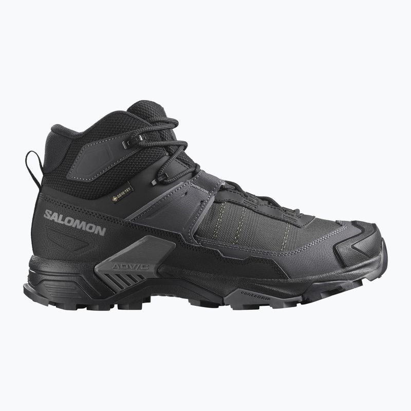 Pánske trekové topánky Salomon X Ultra 5 MID Wide GTX black/asphalt/castlerock 8