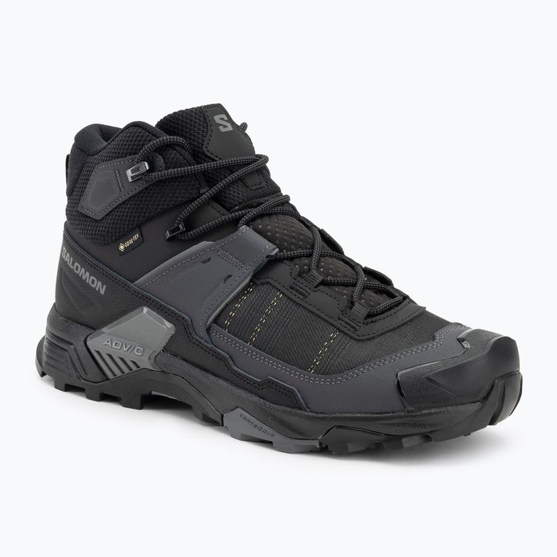 Pánske trekové topánky Salomon X Ultra 5 MID Wide GTX black/asphalt/castlerock