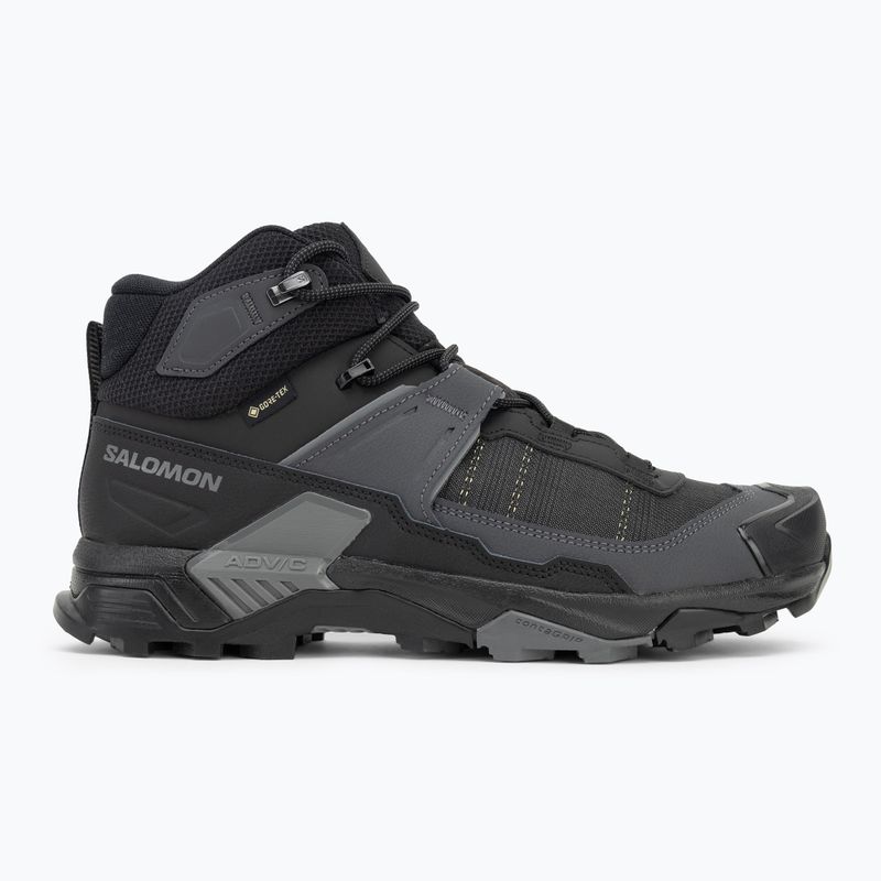 Pánske trekové topánky Salomon X Ultra 5 MID Wide GTX black/asphalt/castlerock 2